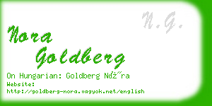 nora goldberg business card